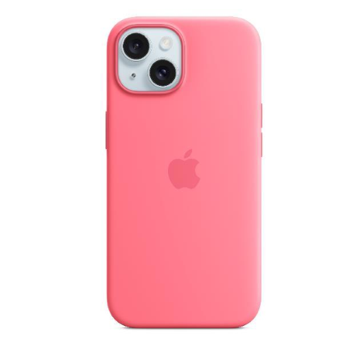APPLE iPHONE 15 PLUS SILICONE CASE CUSTODIA IN SILICONE MAGSAFE PINK